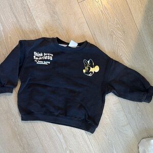 Kids Black Minnie Mouse Sweatshirt